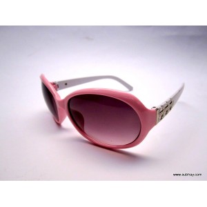 Sunglasses For Her Pink & White Frame / Black Gradient Lenses SG-13